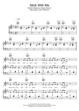 page one of Stick With Me (Piano, Vocal & Guitar Chords)