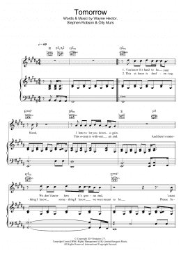 page one of Tomorrow (Piano, Vocal & Guitar Chords)