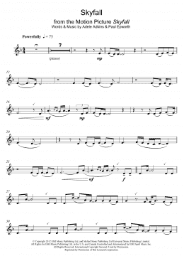 page one of Skyfall (from the Motion Picture Skyfall) (Clarinet Solo)