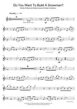 page one of Do You Want To Build A Snowman? (from Frozen) (Clarinet Solo)