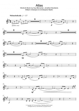 page one of Atlas (Clarinet Solo)