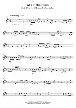 page one of All Of The Stars (Clarinet Solo)