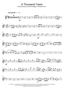 page one of A Thousand Years (Alto Sax Solo)