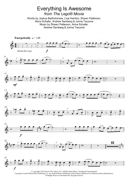 page one of Everything Is Awesome (from The Lego Movie) (feat. The Lonely Island) (Alto Sax Solo)
