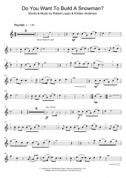 page one of Do You Want To Build A Snowman? (from Frozen) (Alto Sax Solo)