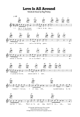 page one of Love Is All Around (Ukulele)
