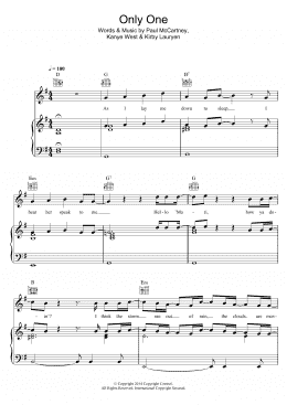 page one of Only One (featuring Paul McCartney) (Piano, Vocal & Guitar Chords)