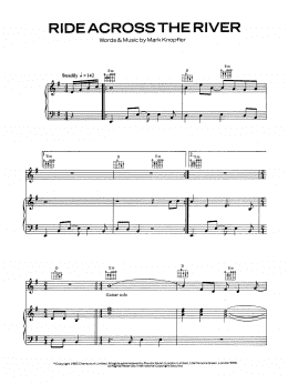 page one of Ride Across The River (Piano, Vocal & Guitar Chords)