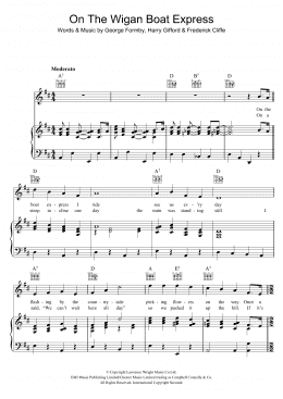 page one of On The Wigan Boat Express (Piano, Vocal & Guitar Chords)