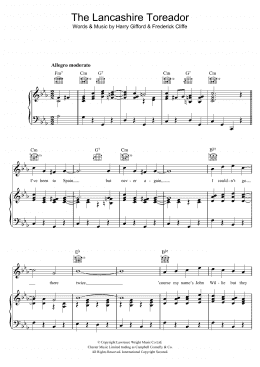page one of The Lancashire Toreador (Piano, Vocal & Guitar Chords)