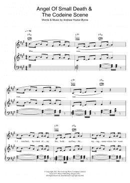 page one of Angel Of Small Death And The Codeine Scene (Piano, Vocal & Guitar Chords)