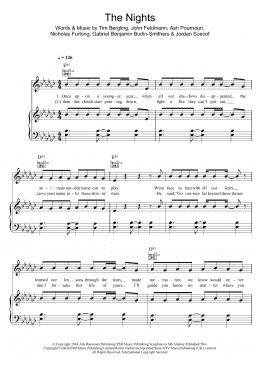 page one of The Nights (Piano, Vocal & Guitar Chords)