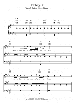 page one of Holding On (Piano, Vocal & Guitar Chords)