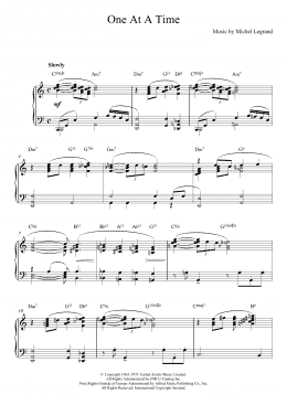 page one of One At A Time (Piano Solo)