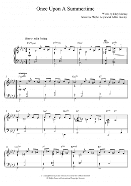 page one of Once Upon A Summertime (Piano Solo)