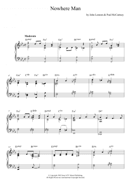 page one of Nowhere Man (jazz version) (Piano Solo)