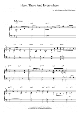 page one of Here, There And Everywhere (jazz version) (Piano Solo)