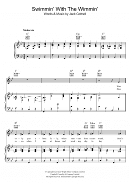 page one of Swimmin' With The Wimmin' (Piano, Vocal & Guitar Chords)