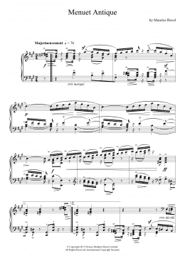 page one of Menuet Antique (Piano Solo)