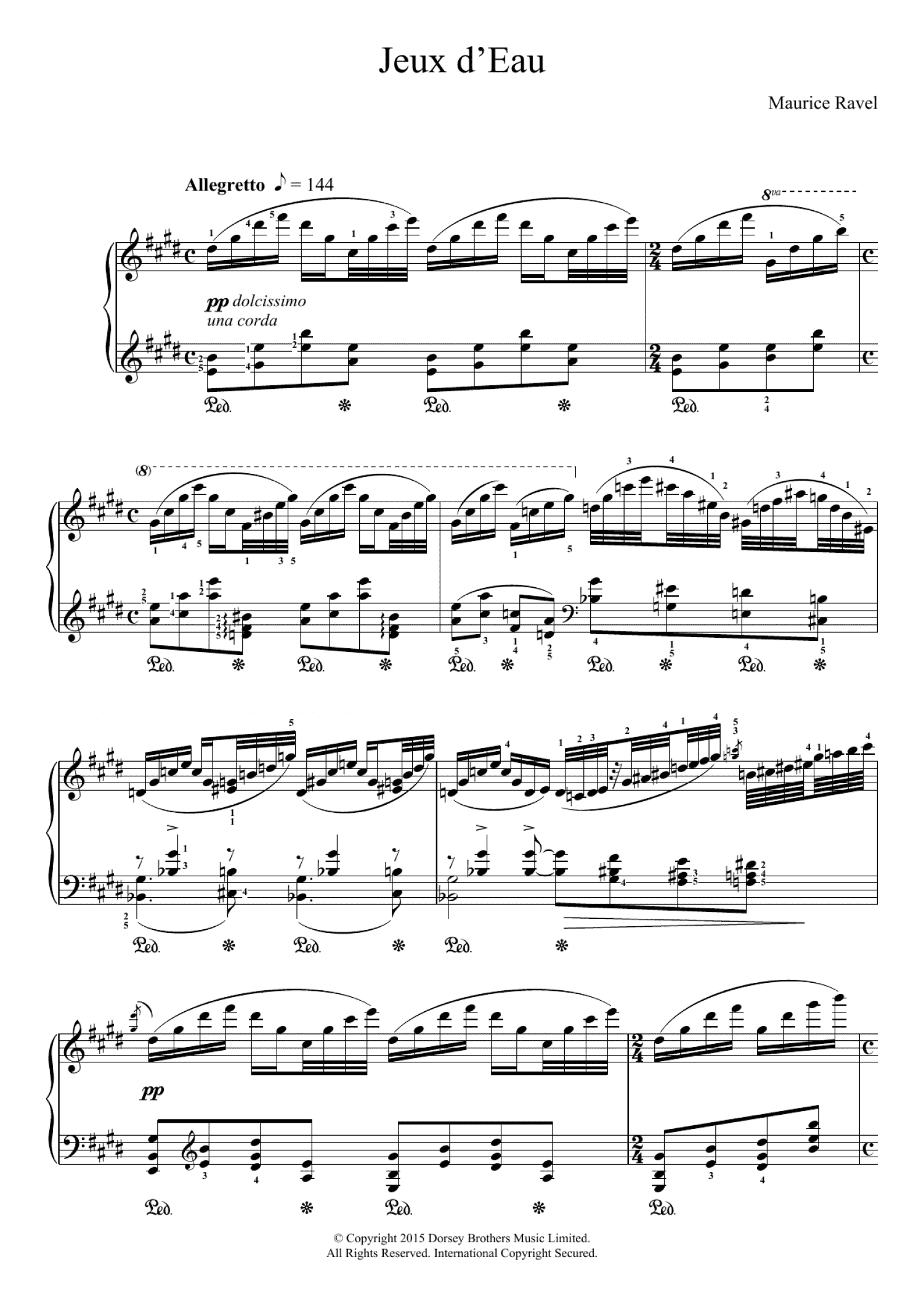 Jeux D'eau (Piano Solo)