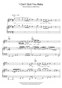 page one of I Can't Quit You Baby (Piano, Vocal & Guitar Chords)