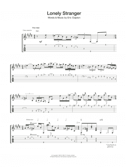 page one of Lonely Stranger (Guitar Tab)