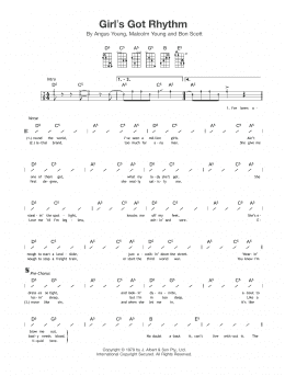 page one of Girl's Got Rhythm (Ukulele Chords/Lyrics)