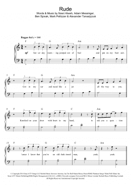page one of Rude (Beginner Piano (Abridged))