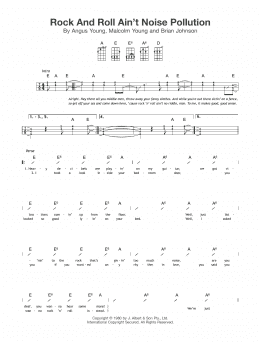 page one of Rock And Roll Ain't Noise Pollution (Ukulele Chords/Lyrics)