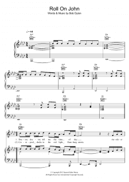 page one of Roll On John (Piano, Vocal & Guitar Chords)