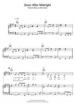 page one of Soon After Midnight (Piano, Vocal & Guitar Chords)
