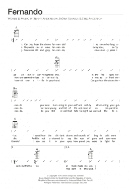 page one of Fernando (Ukulele Chords/Lyrics)
