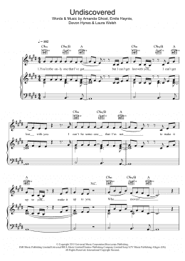 page one of Undiscovered (from 'Fifty Shades Of Grey') (Piano, Vocal & Guitar Chords)