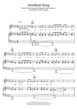 page one of Heartbeat Song (Piano, Vocal & Guitar Chords)