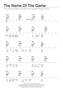 page one of The Name Of The Game (Ukulele Chords/Lyrics)