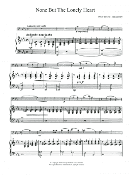 page one of None But The Lonely Heart (Mignon's Song) (Cello Solo)