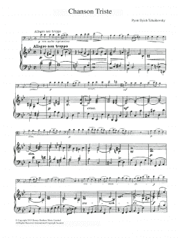 page one of Chanson Triste (Cello Solo)