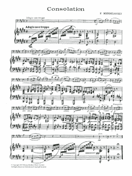 page one of Consolation (Cello Solo)