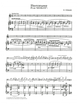 page one of Berceuse (From Jocelyn) (Cello Solo)
