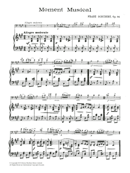 page one of Moment Musical (Cello Solo)