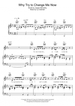 page one of Why Try To Change Me Now (Piano, Vocal & Guitar Chords)