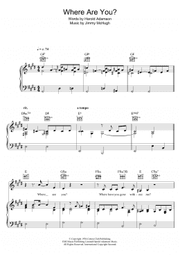 page one of Where Are You? (Piano, Vocal & Guitar Chords)