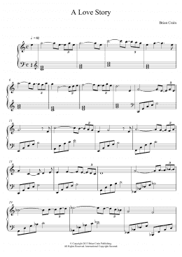 page one of A Love Story (Piano Solo)