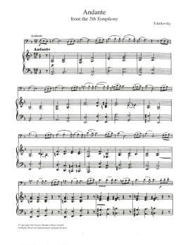 page one of Symphony No.5 (2nd Movement: Andante) (Cello Solo)