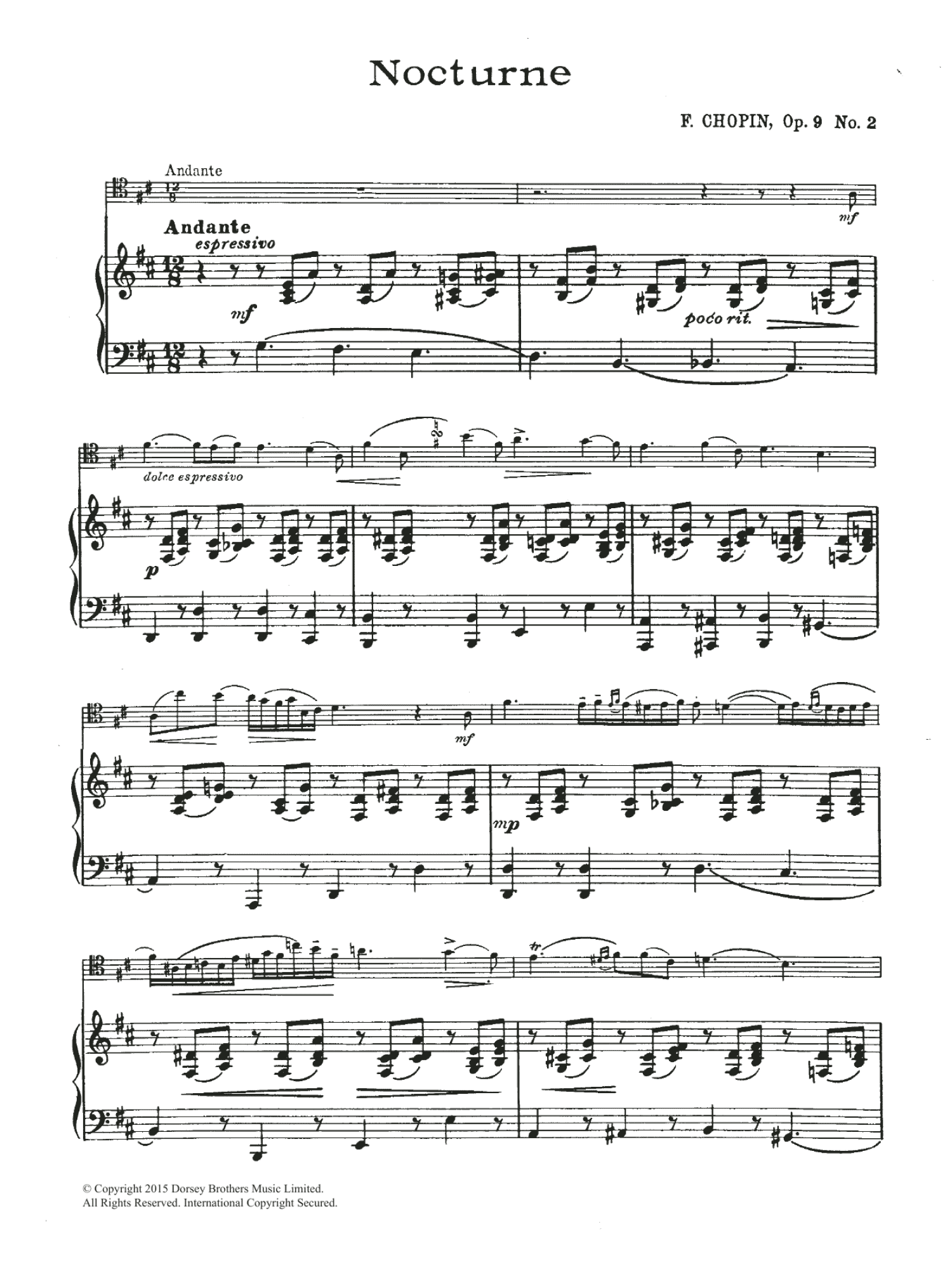 Nocturne in E Flat Major, Op.9, No.2 (Cello Solo)