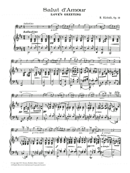 page one of Salut D'Amour (Cello Solo)