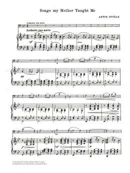 page one of Songs My Mother Taught Me (Cello Solo)