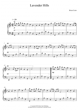 page one of Lavender Hills (Piano Solo)