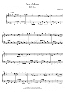 page one of Peacefulness (Piano Solo)