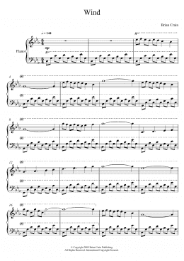 page one of Wind (Piano Solo)